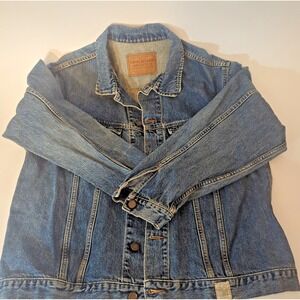 VTG Abercrombie Fitch Jean Jacket 432-5J Blue Denim Workwear Y2K 90s Men's L